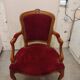 Ancien fauteuil style Louis Philippe bois velours