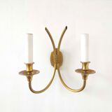 Pair brass wall lighjt