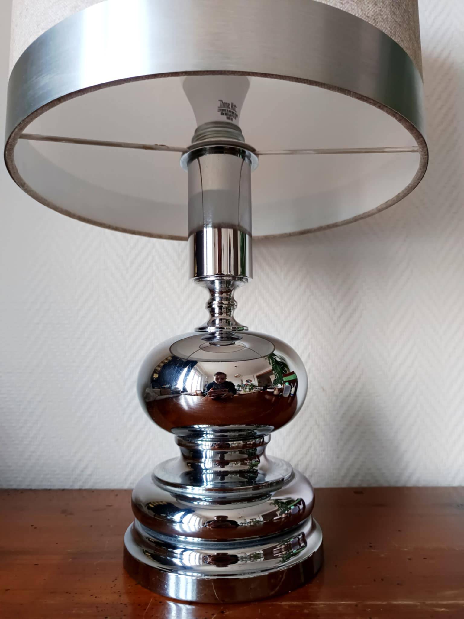 Lampe chrome vintage 1970