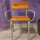 Fauteuil d'école enfant vintage années 50