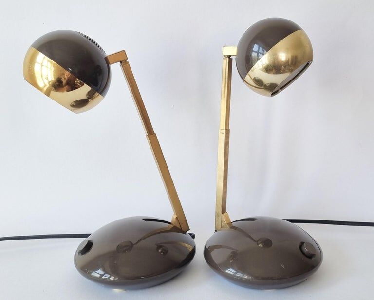 Pair of Midcentury Telescope Table Lamps Eichhoff Werke, Germany, 1970s