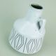 Ilkra  vase white glaze abstract sgraffito decor model no. 2007/20 50s/60s