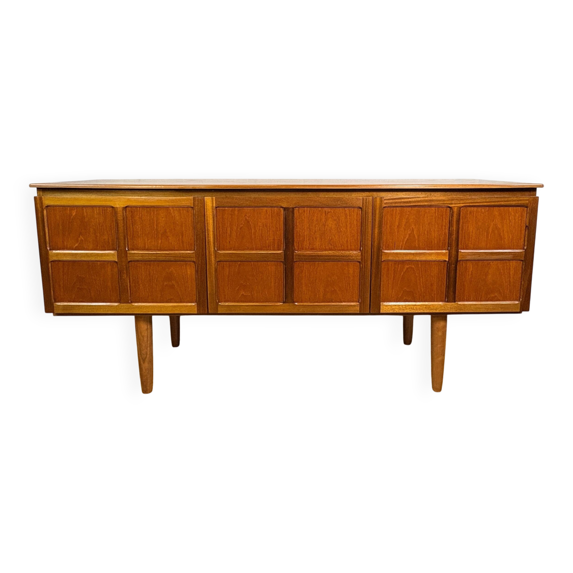 Mid Century Retro Teak Sideboard by Nathan 1960  Squares Danish Design