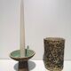 Duo vase / vintage ceramic candlestick