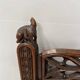 Pair of Gothic-style walnut lounge chairs, 19th century