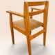 Mid-century armchair in blonde beech
