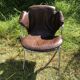 Leather chair model Lynn Gastone Rinaldi for Rima