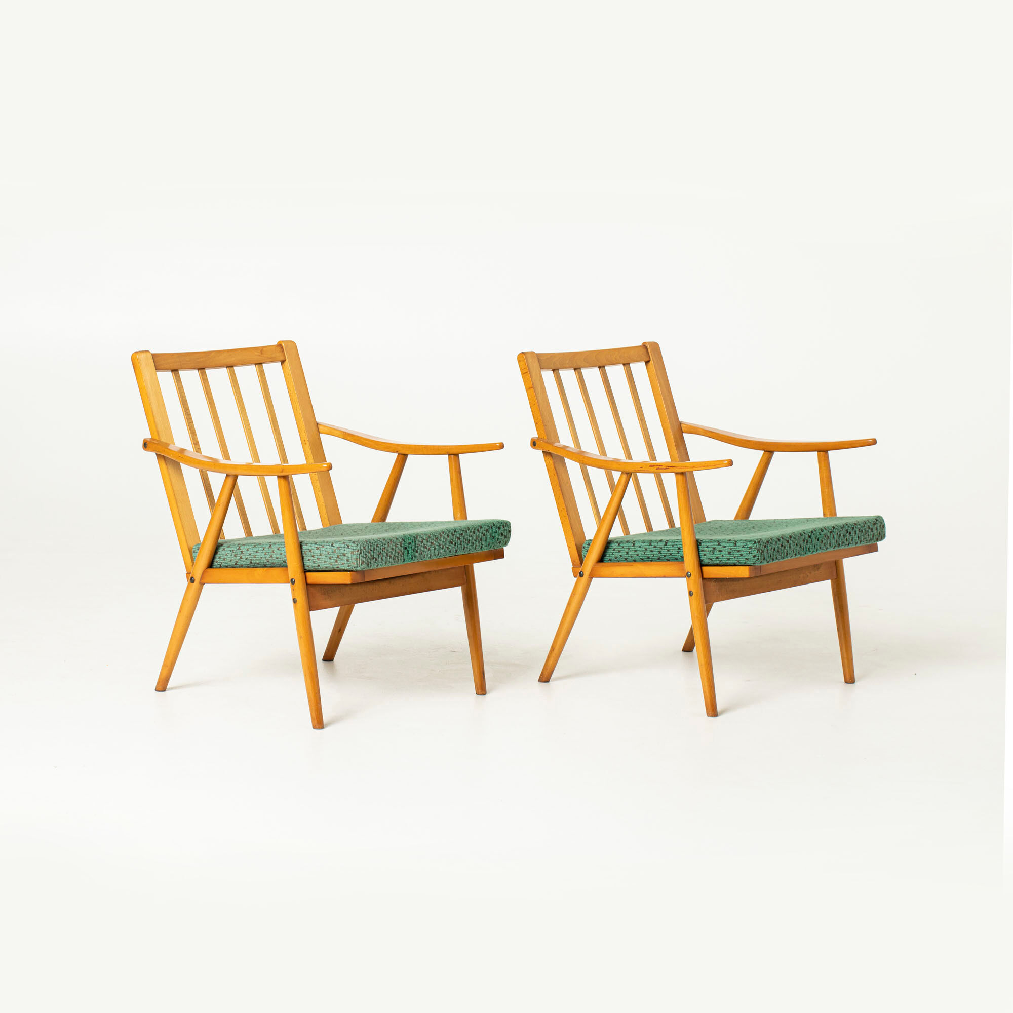 Pair of mid-century armchairs by Novy Domov in original upholstery, Czechoslovakia, 1970s