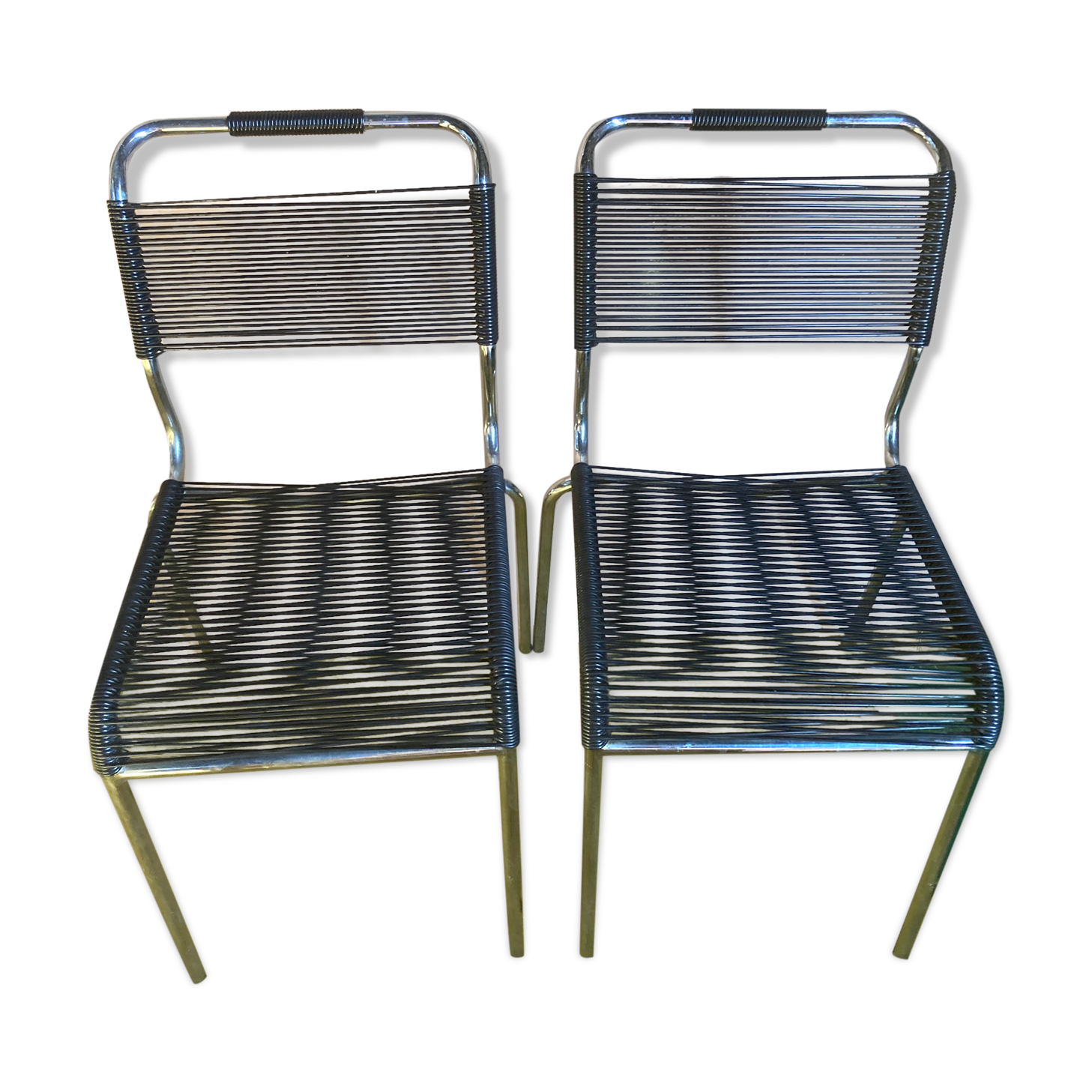 Paire de chaises scoubidou
