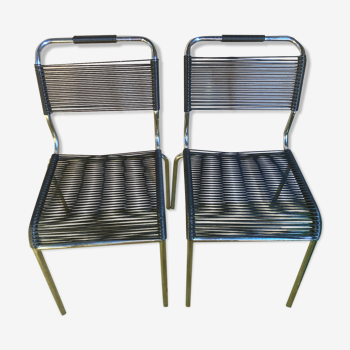 Paire de chaises scoubidou