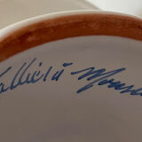 Pique fleur Faïence blanche signed Lallier Moustiers in Sainte Marie Provence