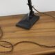 Vintage Art Nouveau Green Metal Industrial Table Lamp