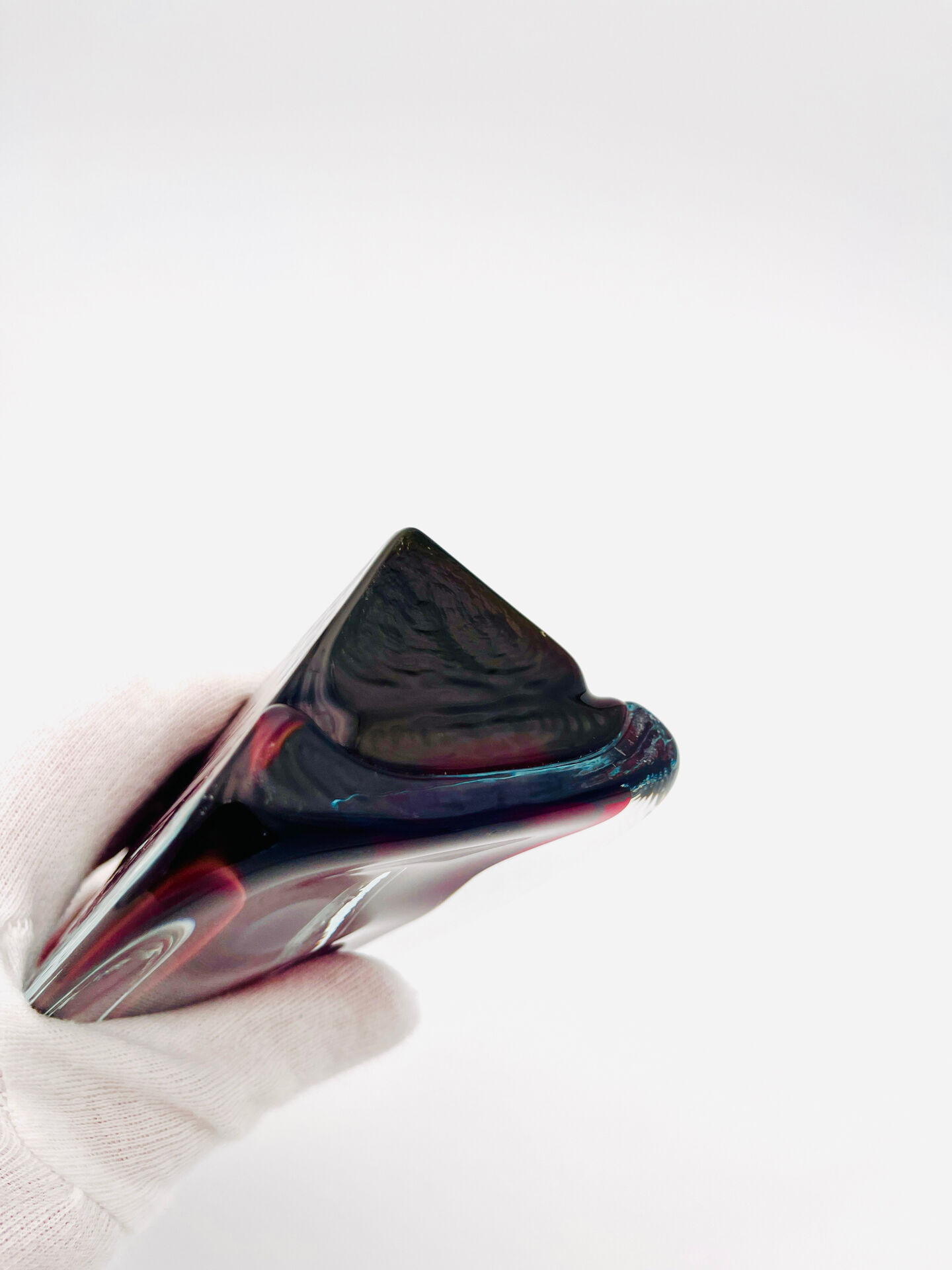 Vase Sculptural Sommerso - Václav Hanuš - Design Tchécoslovaque 60s