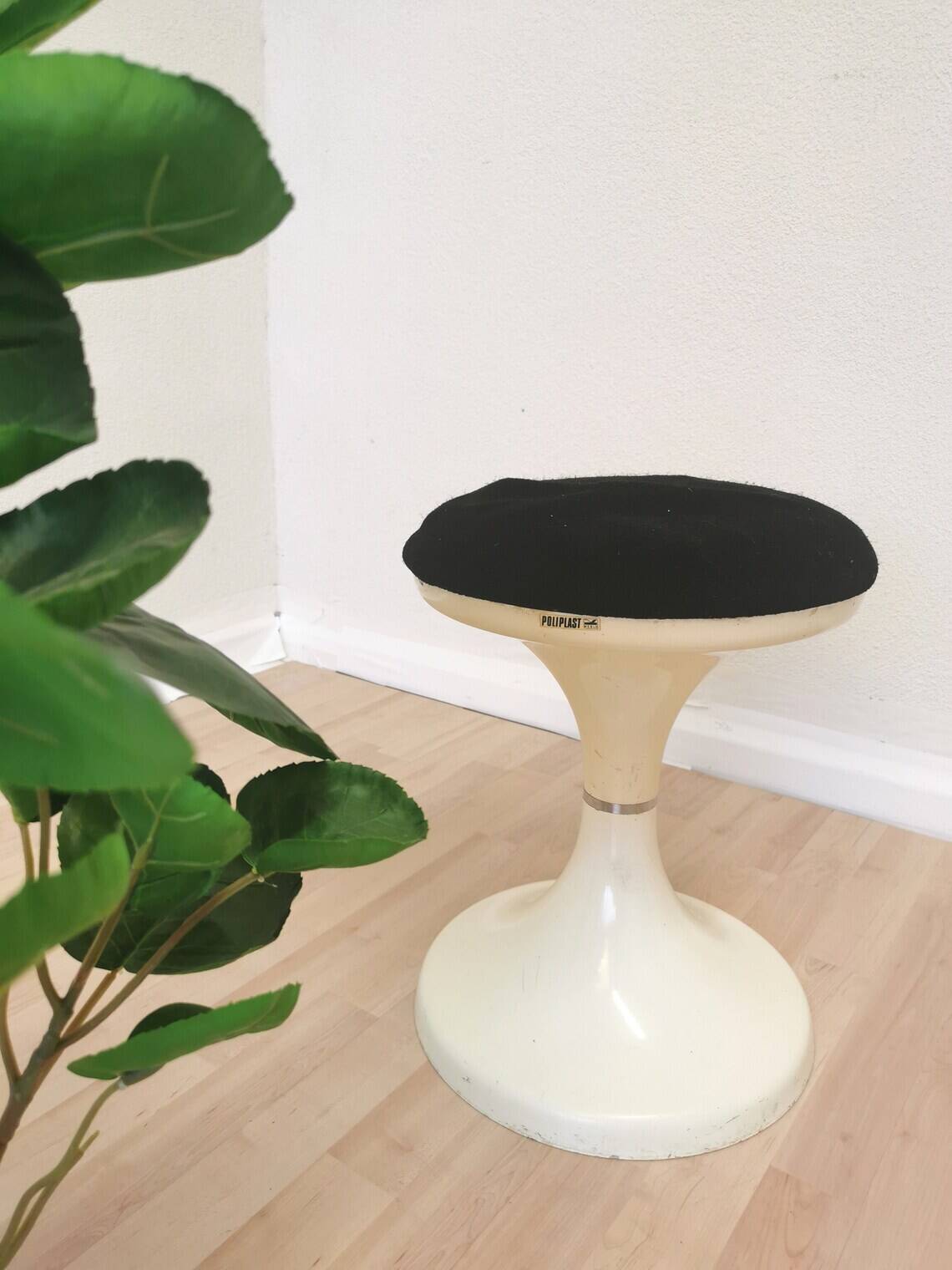 Vintage Mushroom Stool: Finzgar & Zorman, Meblo 1960s Space Age Design