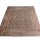 Large Vintage Indian Kashmiri Carpet Blue Wool Living Room Rug- 280x385cm