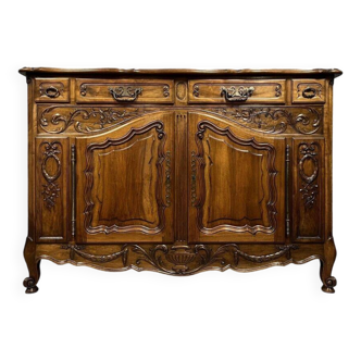 Buffet provençal de style louis XV en noyer massif circa 1900