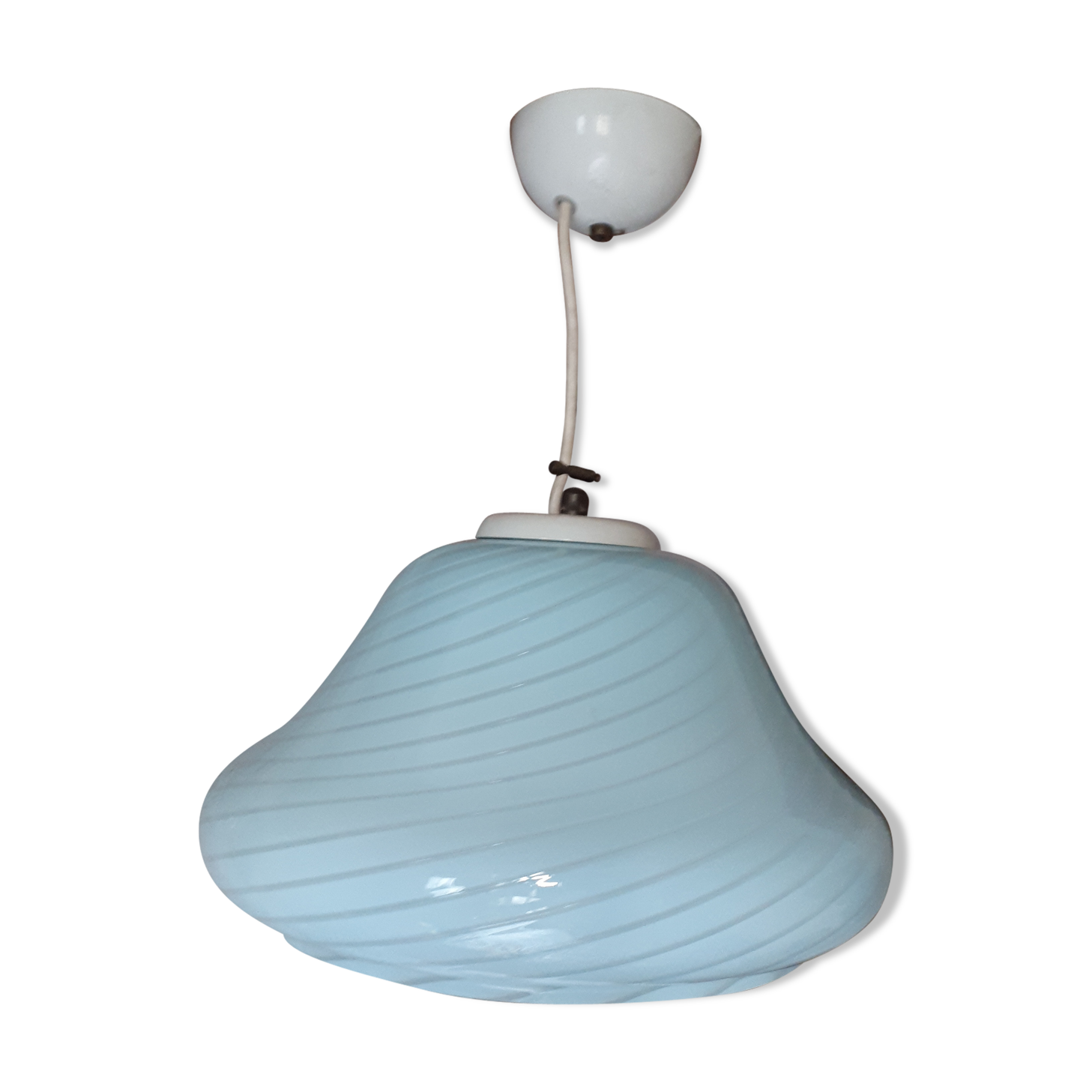 Vetri murano venini 1960/1970 vintage blue glass lamp