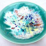 Salad bowl dessert service & 8 ramekins sandstone from the vintage Morvan 70s