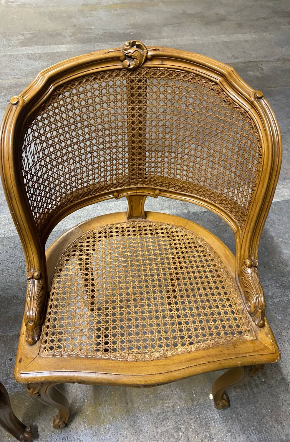 Louis 15 style cane armchair