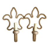 Paire de lampe d'appliques en corde audoux minet