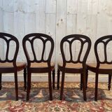 Set of 4 Louis Philippe caned chairs