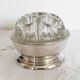 Pewter and crystal flower pick, "Les Etains du Manoir"