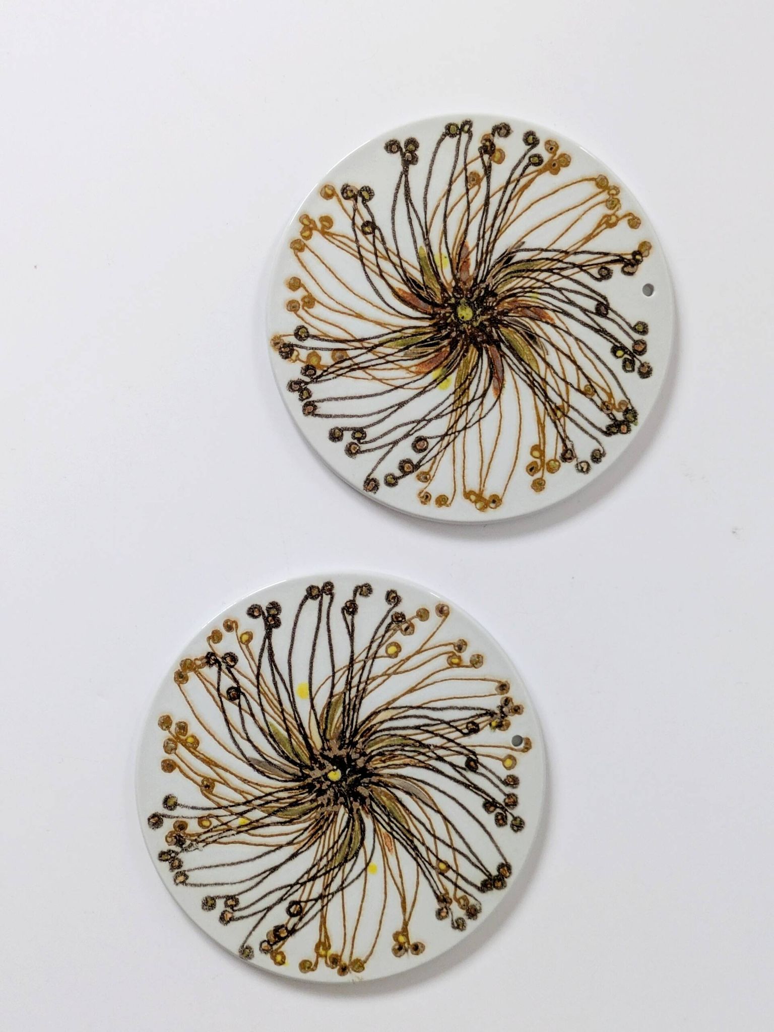 Set of 2 Royal Copenhagen trivets, Denmark, 1970s
