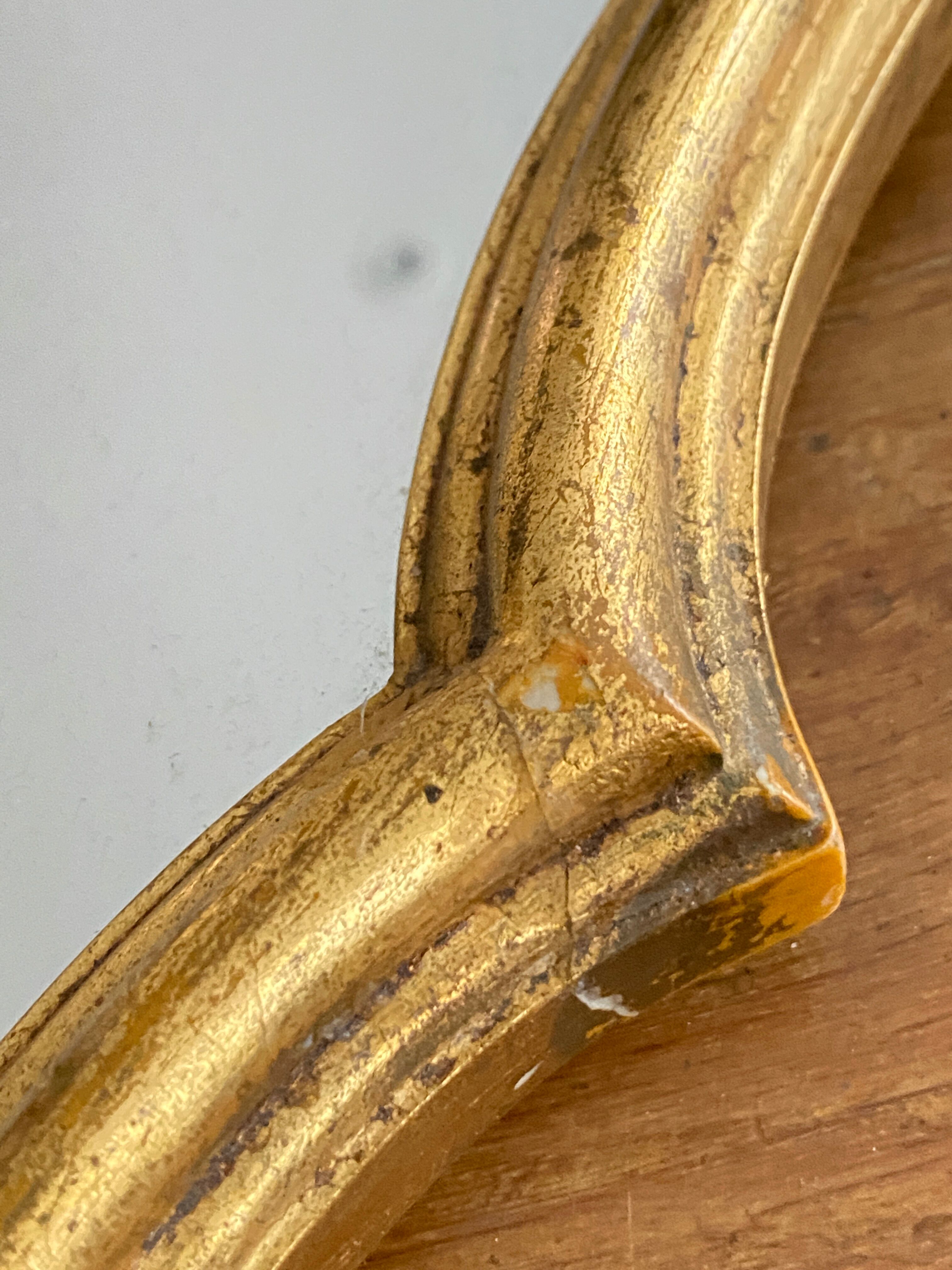 Old rocaille gilded mirror