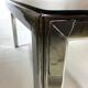 Metal base dining table and smoky tempered glass tray 70/80s