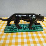 Black panther in ceramic Vallauris