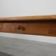 Table de ferme provinciale en bois d'orme, France vers 1850