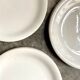 8 flat plates Sarreguemines in white earthenware