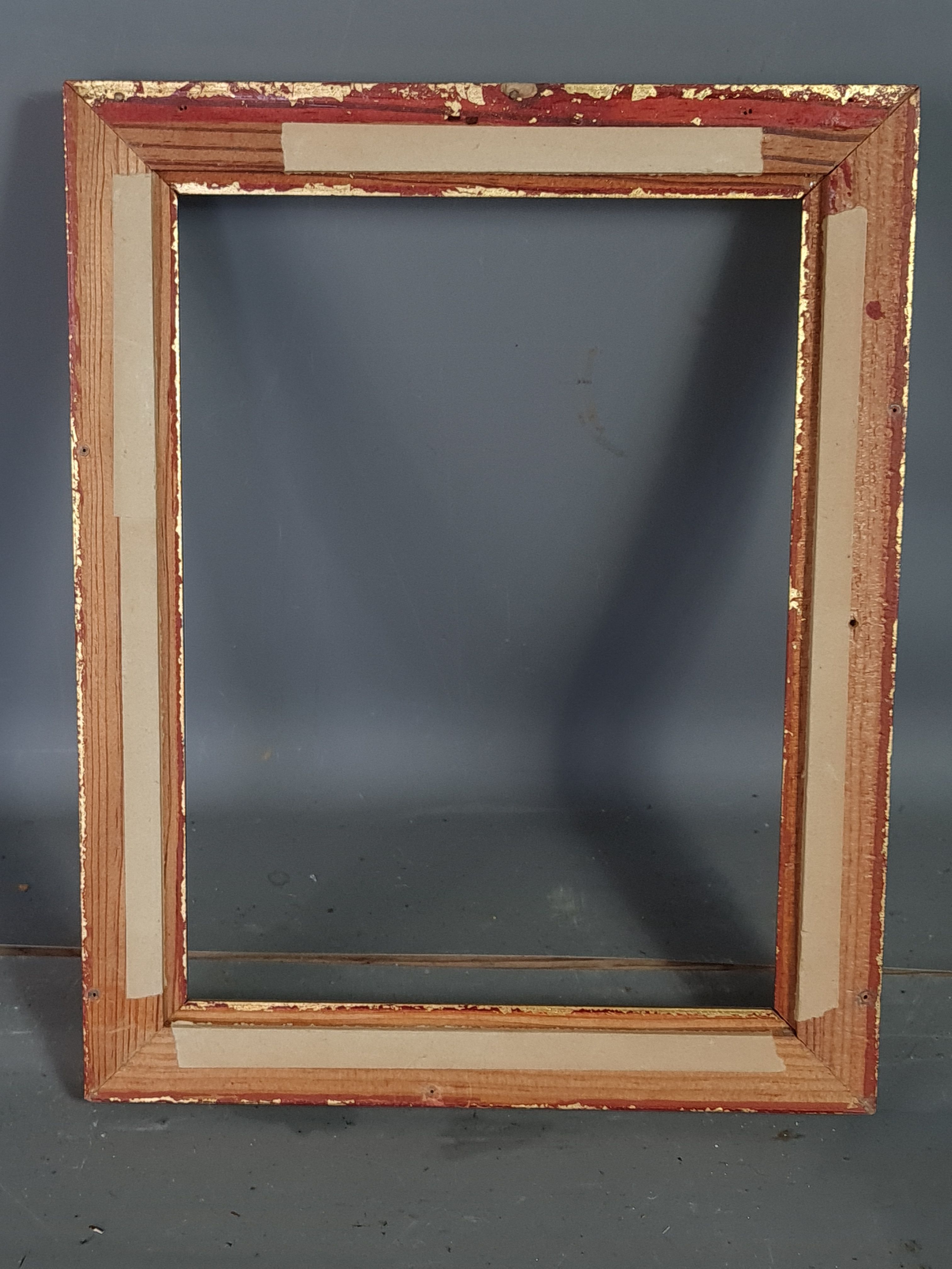 Frame hollow edges gilded wood gold leaf 28.5x22.5 foliage 23.9x18 cm sb