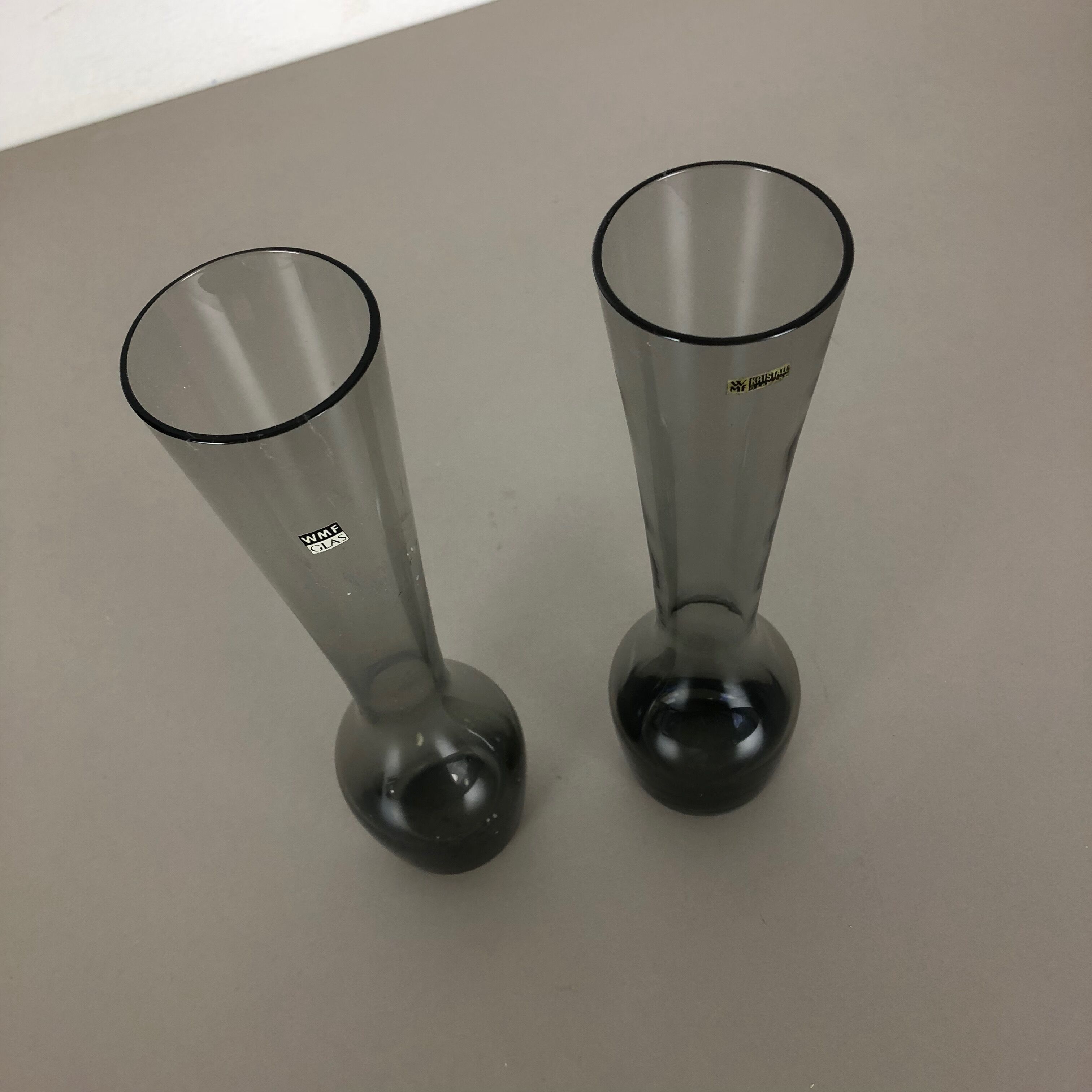 Set of 2 turmalin vases by Wilhelm Wagenfeld for WMF, Germany 1960s