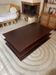 Dark wood coffee table David Lange