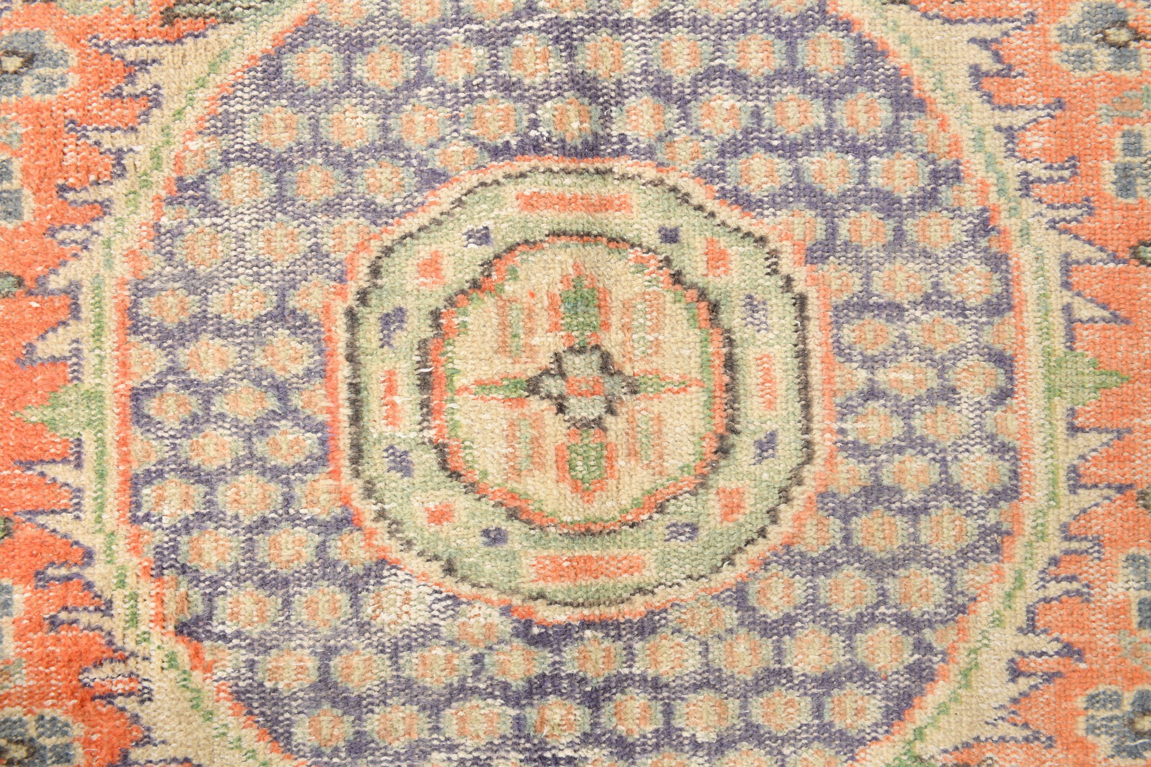 6x10 Faded Orange Classic Pattern Vintage Rug, 177x312 Cm