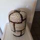 Large brutalist lamp base in glazed ceramic, Fat Lava decor 1970.