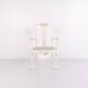 A pair of armchairs – neo rococo style – white painted with decorative details – 1920s