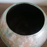 Vase boule verre laqué