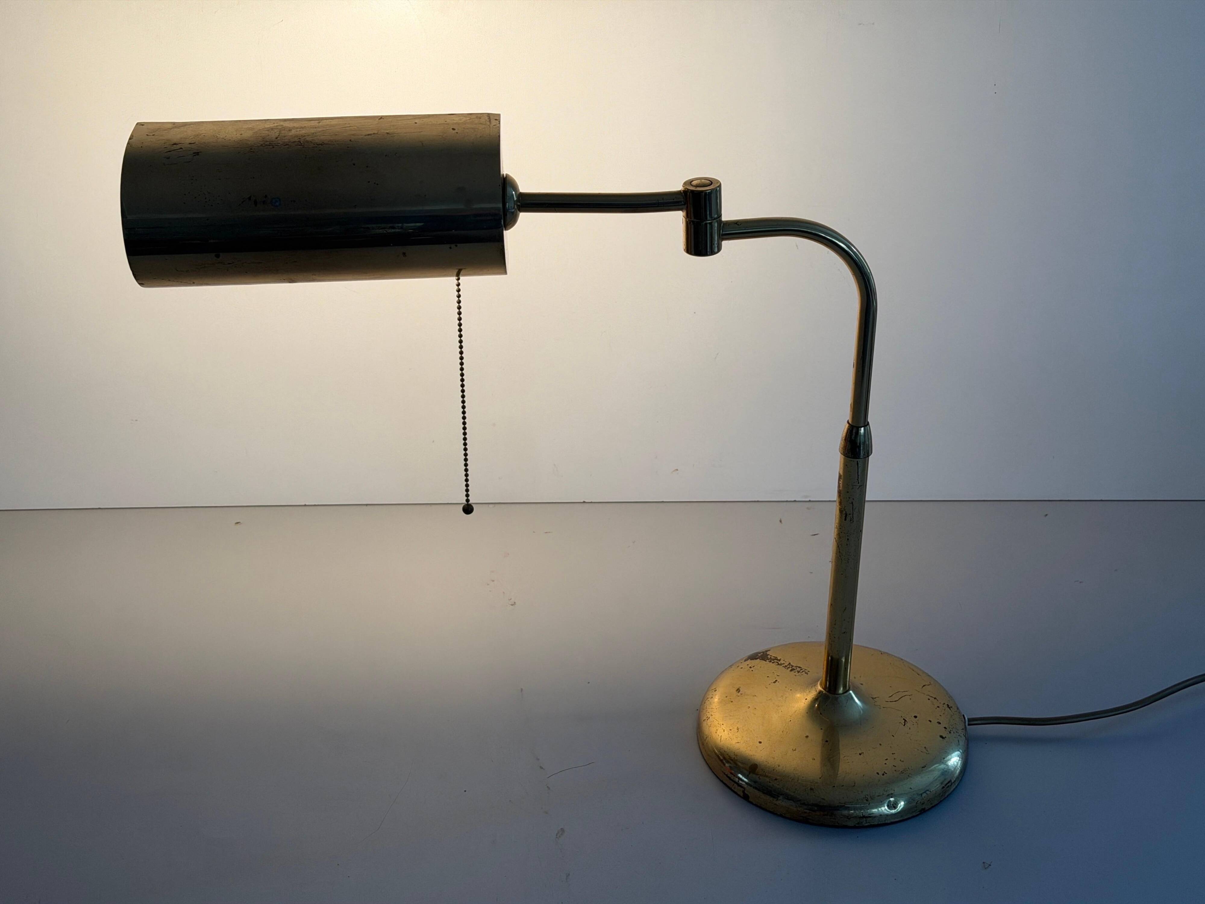 Brass table lamp by Florian Schulz, 1960s, Germany.