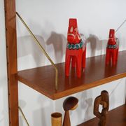 Modular shelving, teak veneer, Denmark, 1970s