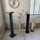 Set of 4 marble columns or pedestals.
