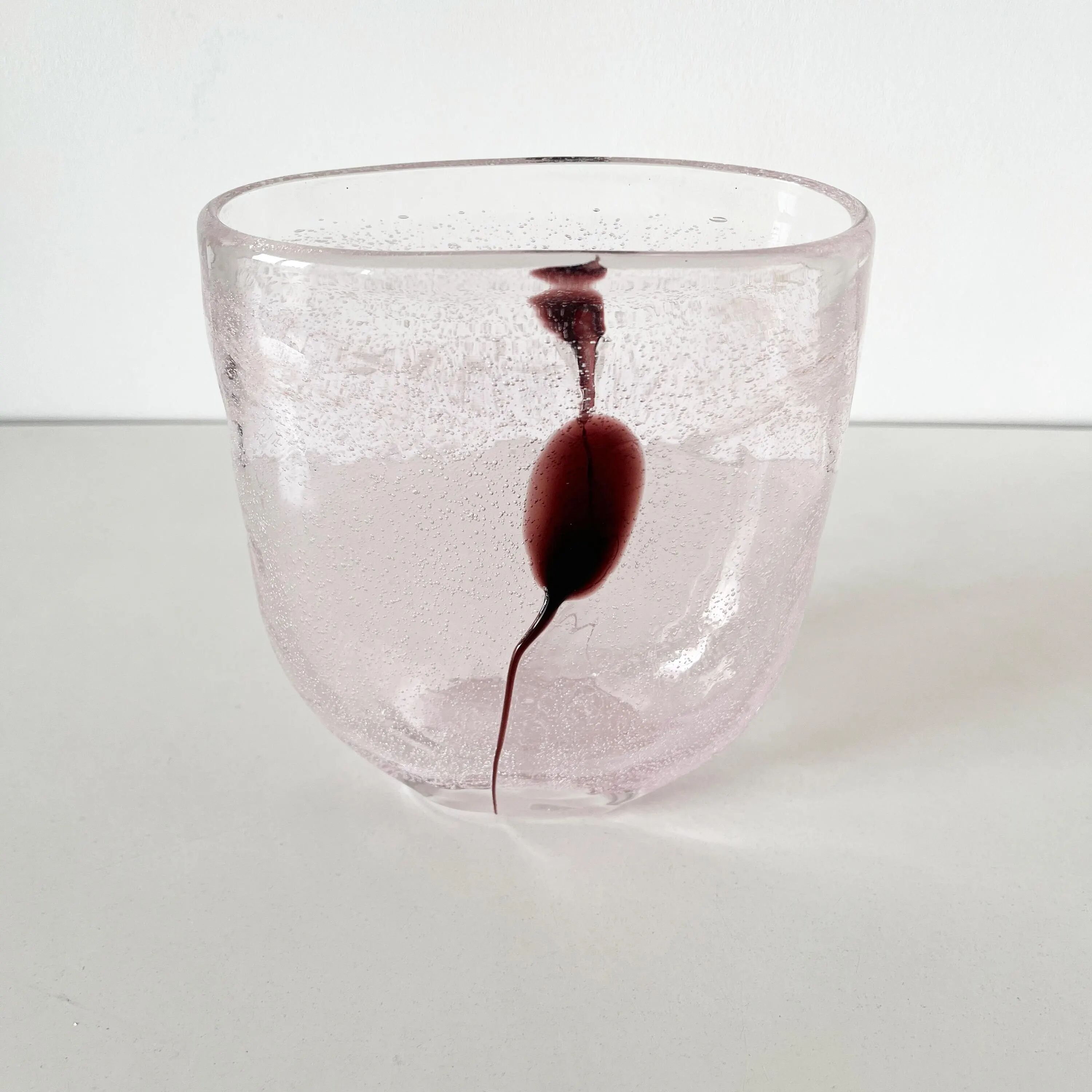 Bubble glass vase Kosta Boda Sweden 1980
