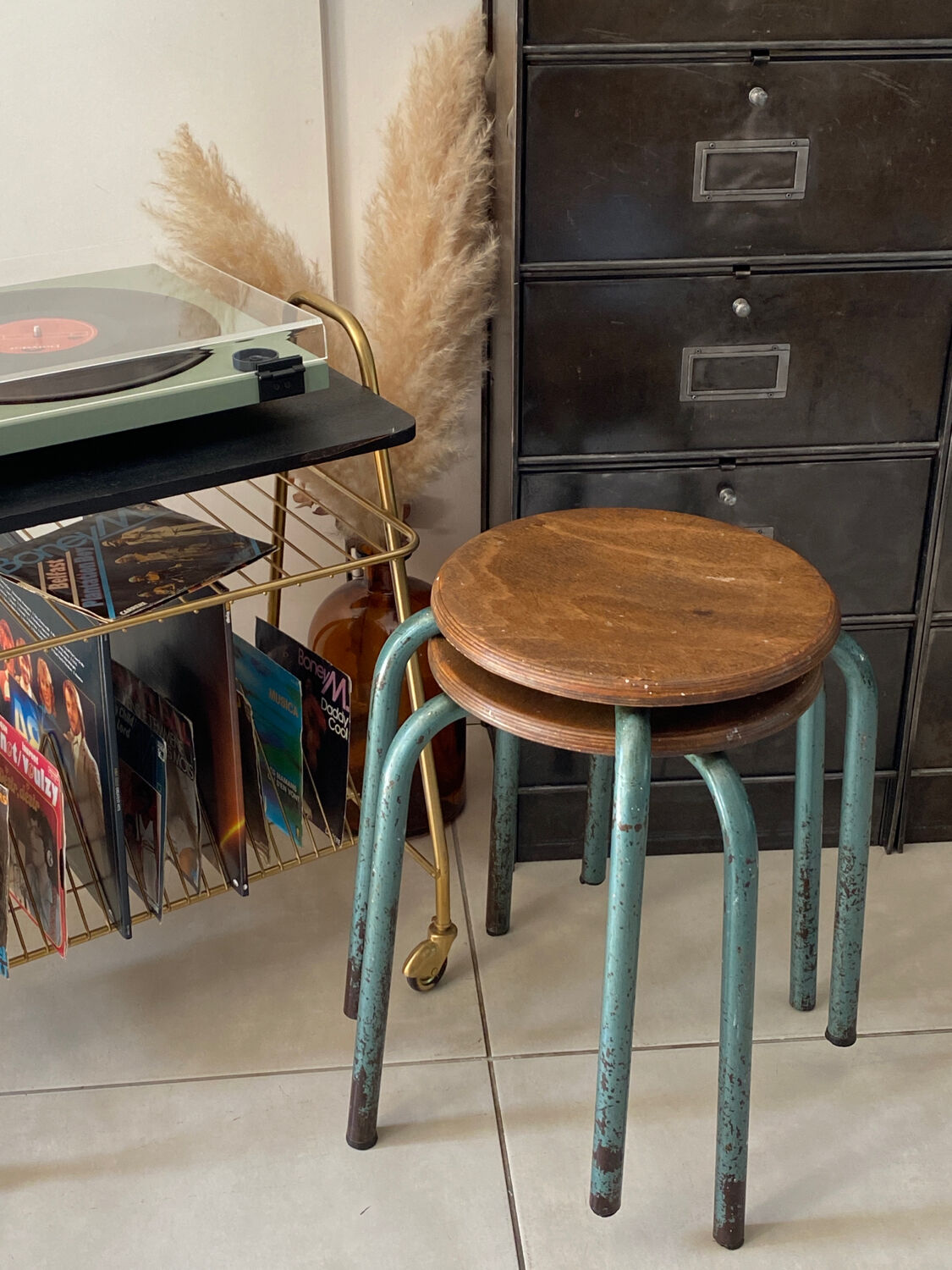 Pair of school stools