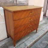 Commode vintage design chevrons