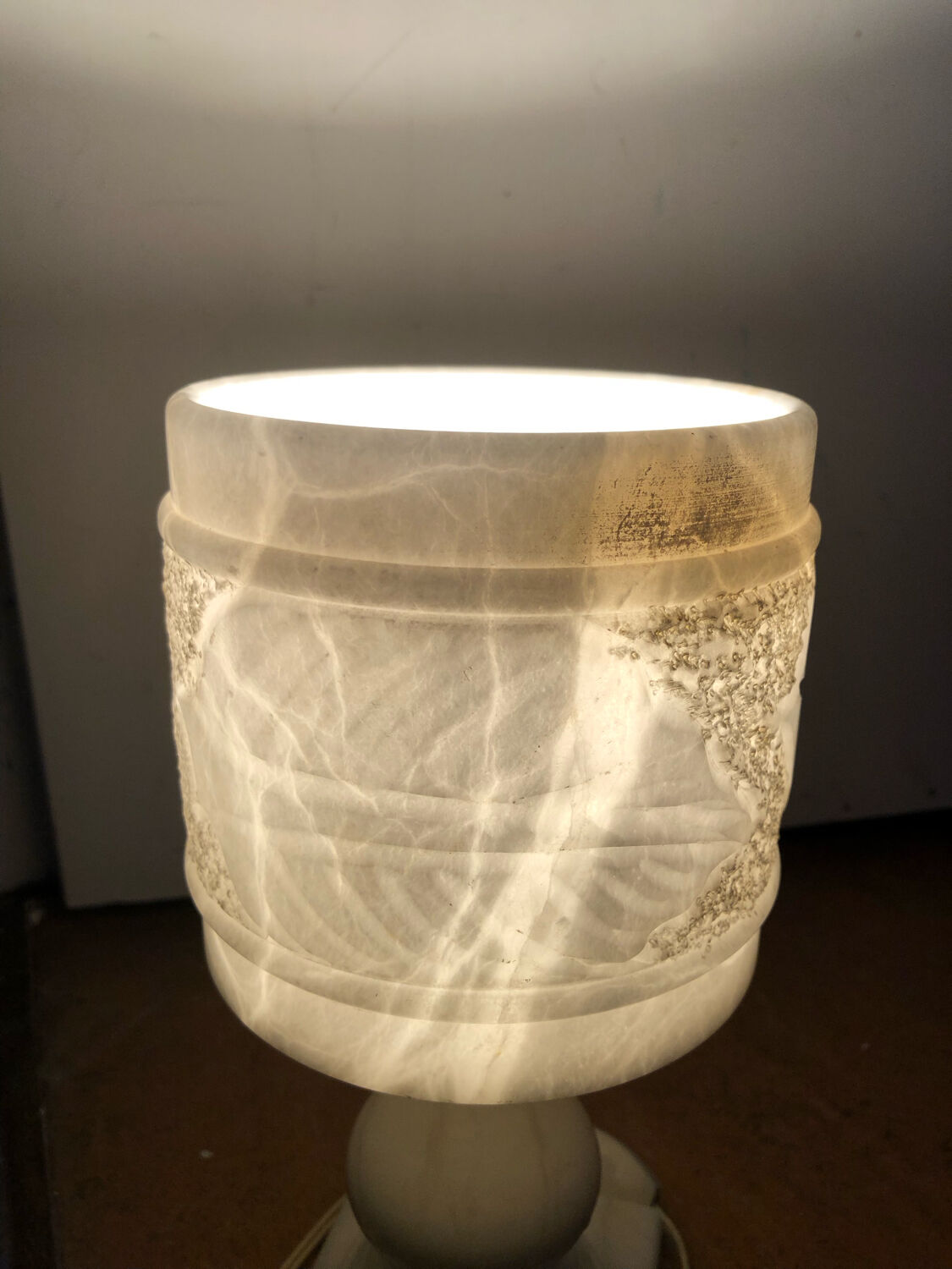 Alabaster bedside lamp