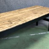 Farm table early twentieth, black matt base