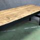 Farm table early twentieth, black matt base