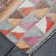 Colorful Vintage Runner Rug, Soft Pink Handmade Hallway Carpet, 82x334 Cm