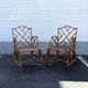 Vintage bamboo dining set in Chippendale style, Italy, year